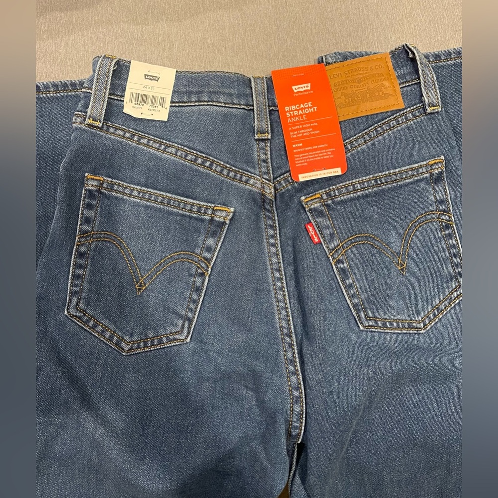 NEW Levi’s Women's Premium Ribcage Straight Ankle Jeans Size 24